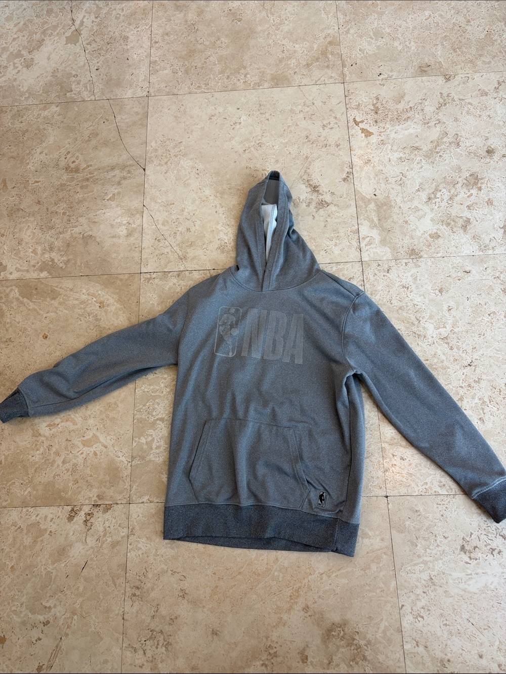 NBA Men's Heather Gray Zip-Up Hoodie Sweatshirt